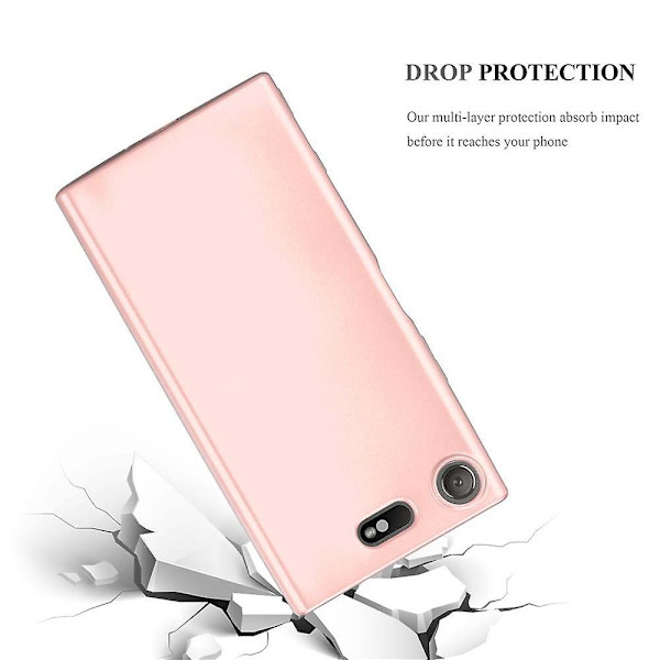 Sony Xperia XZ1 COMPACT Hülle Handy Cover TPU- case - Matt metallisk design METALLIC ROSÉ GOLD Xperia XZ1 COMPACT