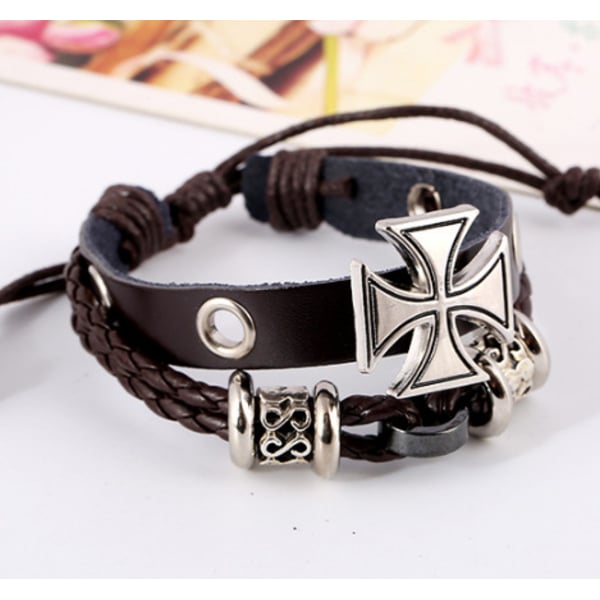 Europeiska och amerikanska smycken personliga retro pärlor armband brun