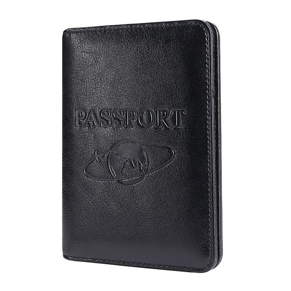 Reseväskor Bärbar passhållare Passplånbok Passväska Passhållare Cover Case Black 14*10.5cm