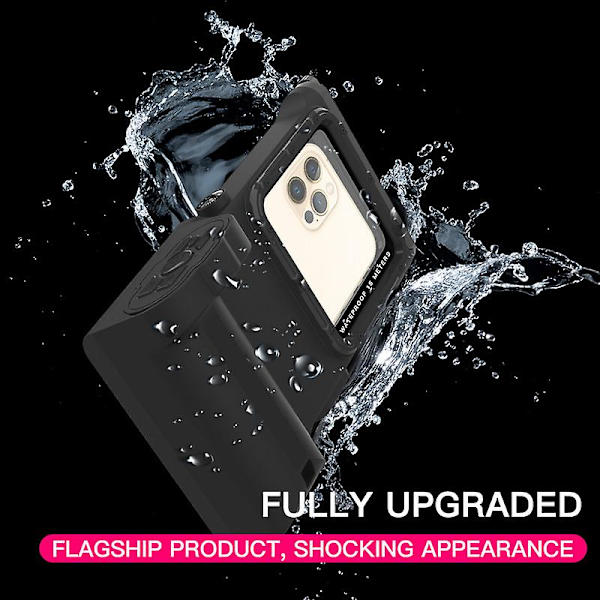 8 alternativ Dykning Phone case 15m Undervattensvattentätt cover för simning Snorkling black three generations