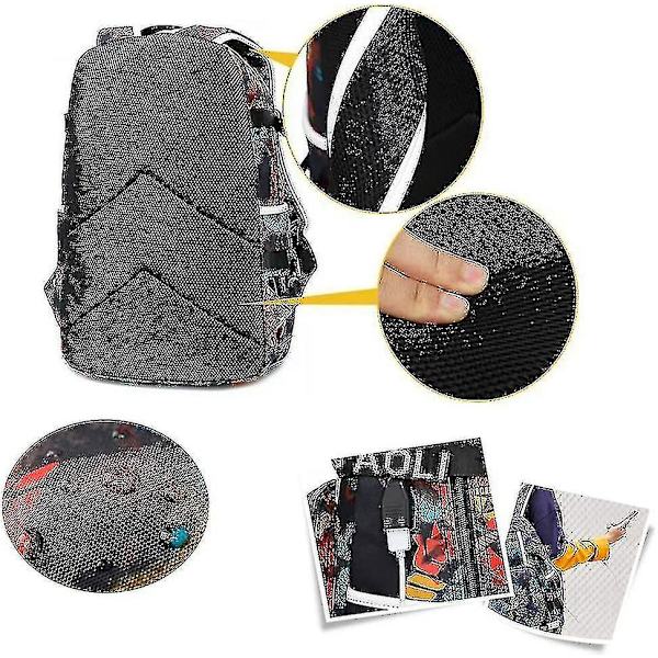 Lysande Cristiano Ronaldo Ryggsäck Cr7 Fotbollsryggsäck Multifunktionell reseryggsäck Grey