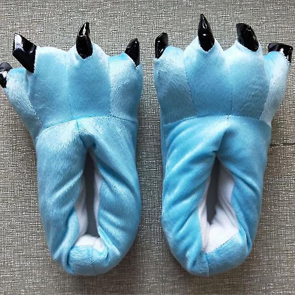 Paw Tofflor Fuzzy Stuffed Animal Claw Skor Roliga Cosplay-kostymer för tonåringar Vuxna 27-44 Blue L