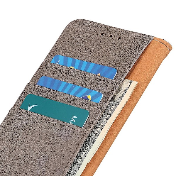 Phone case För ZTE Blade A32, Kohud Texture anti-scratch Mobiltelefon Skal Cover -Khaki null none