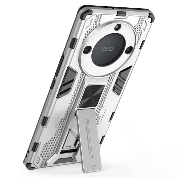 For Honor Magic 5 Lite 5g /x40 5g / X9a 5g Kickstand Phone case Dropsäkert hård PC Mjuk Tpu Hybrid Cover Silver