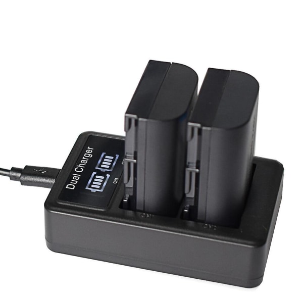 Lp-e6 batteri eller USB lcd-laddare kompatibel Canon Eos 5d Mark Ii Iii 6d 60d 60da 70d 7d LCD USB DUAL charger