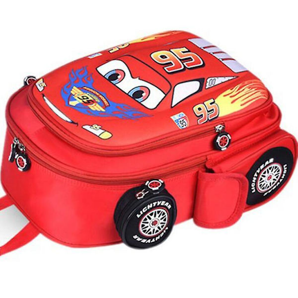 Disney Cartoon Bag Pojkar Flickor Grundskola 3-12 år Dagis Tecknad Ryggsäck Big red