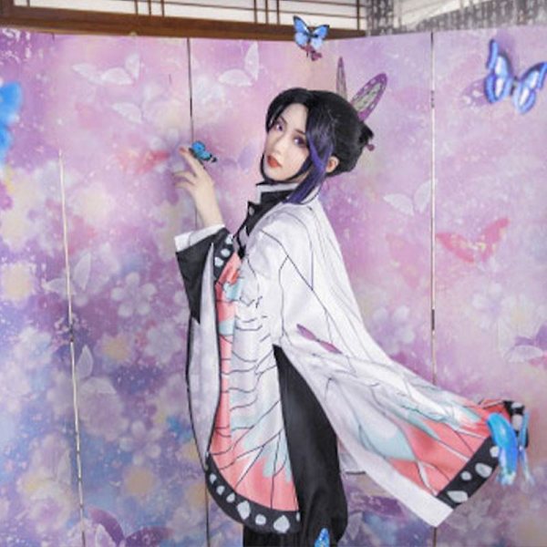 Anime Expo Tecknad karaktär Cosplay Kostym Demon Slayer Kochou Shinobu Kimetsu No Yaiba Tanjirou Nezuko Cosplay Kimono Wig V L Kamado Nezuko 2