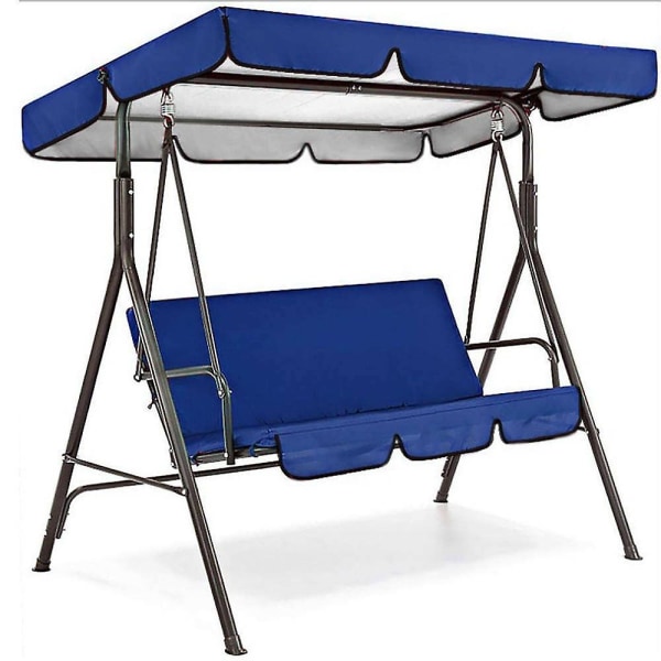 210D Ersättningsbaldakin för trädgårdssvängsäte Vattentät gungbaldakin för gungbyte Solskydd Gungande trädgård Anti-UV royal blue canopy 195x125x15cm