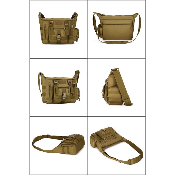 Tactical Crossbody Bag Stor Vattentät Laptop Pack Casual Military Shoulder Bag Grön null none