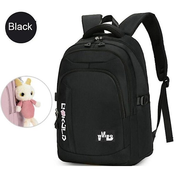 Vattentäta barn skolväskor flickor tonåring ortopediska ryggsäckar barn bok väskor grundskola ryggsäckar skolväska mochilas Black
