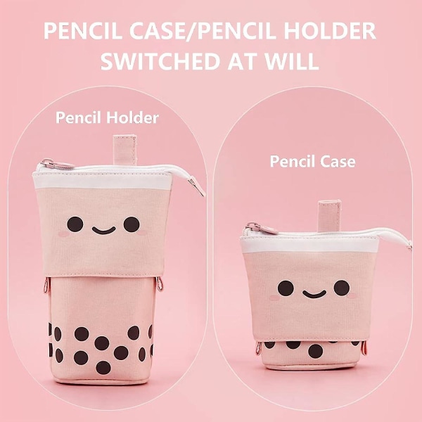 Toyess Unicorn Stativ Pennhållare, Teleskopisk Cartoon Söt Unicorn Pennfodral Kosmetisk Hållbar Canvas Stationery Makeup Väska För Pojkar Flickor null none