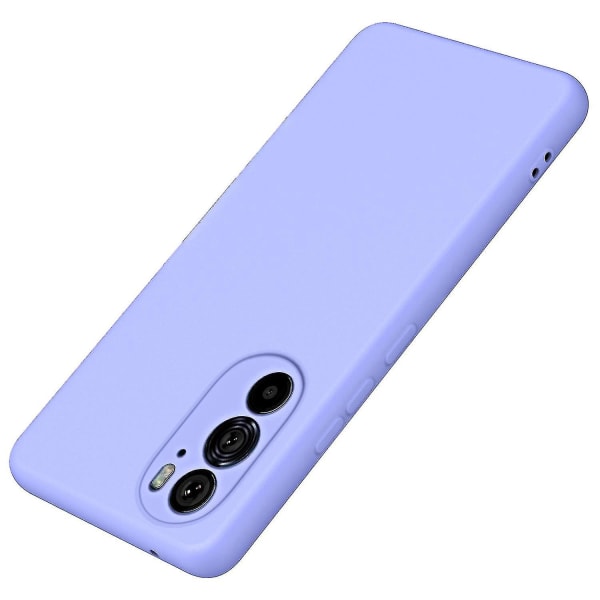 För Motorola Edge X30/30 Pro (Motorola Edge+ (2022)) Gummerat cover med fiberfoder 2,2 mm T Purple