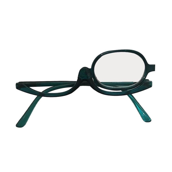 Unisex 180 graders rotation Vikbar monokel Förstorande smink Läsglasögon Green 1.50 Diopter