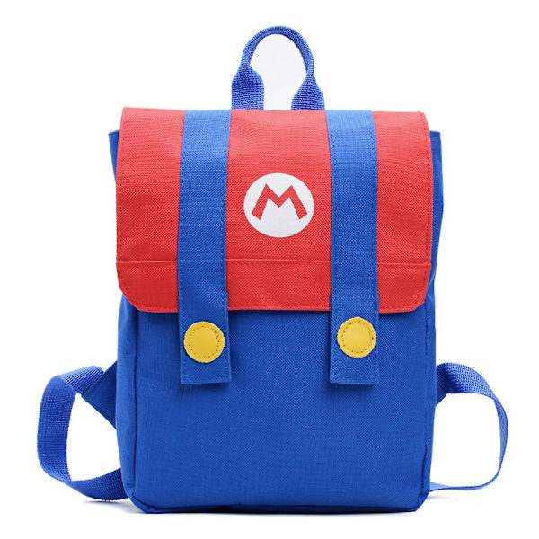Tecknad Super Mario Bros Ryggsäck Pojkar Flickor Grundskoleelev Skola Bokväska Reseryggsäck Barn Födelsedag Julpresent Red