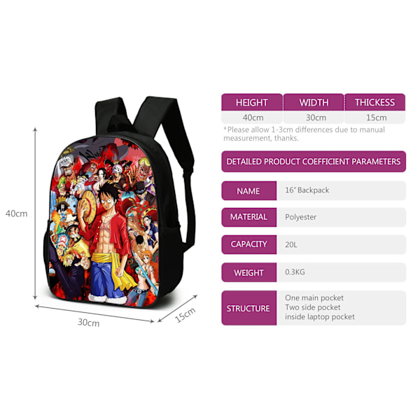 Pirate King Student Ryggsäck Pirate King -2 knapsack