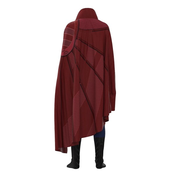 Läkare Strange Cosplay Kostym Män Vuxna Jumpsuit Med Cape Party Fancy Dress Up Performance Outfit 190
