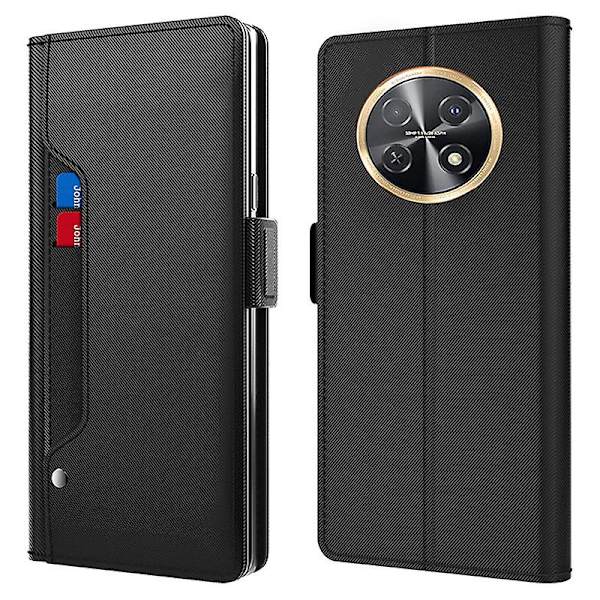 anti-scratch Case För Huawei Nova Y91 4g, Spegel Korthållare Telefon Bordsställ Design Cover Black