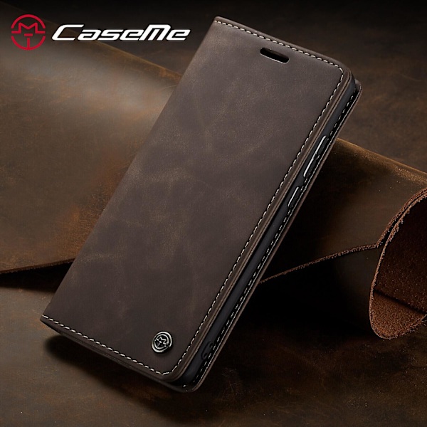 Kompatibel med Samsung Galaxy A30/a20/m01s Case Kortplats Flip Magnetisk Stativ Case För Samsung Galaxy A30/a20/m01s Premium Pu Leather Brown