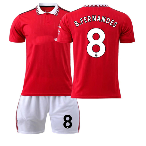 Manchester United tröja 22 23 fotbollströja  NO.8 B.FERNANDES 16（90-100cm)