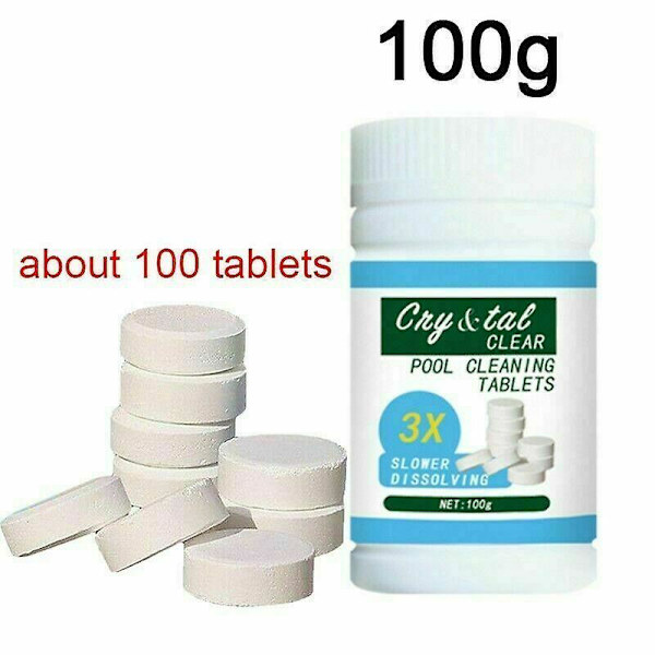 100g tabletter Poolrengöringstablet Flytande klorbadkar kemikaliedispenser Only Tablet(100g)
