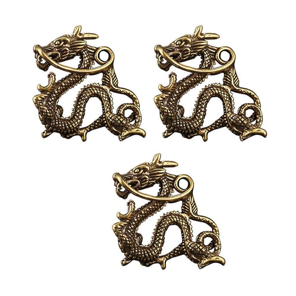 3st Dragon Modeling Keychain Hänge Diy Nyckelring Ornament Chic Mässing Hantverk