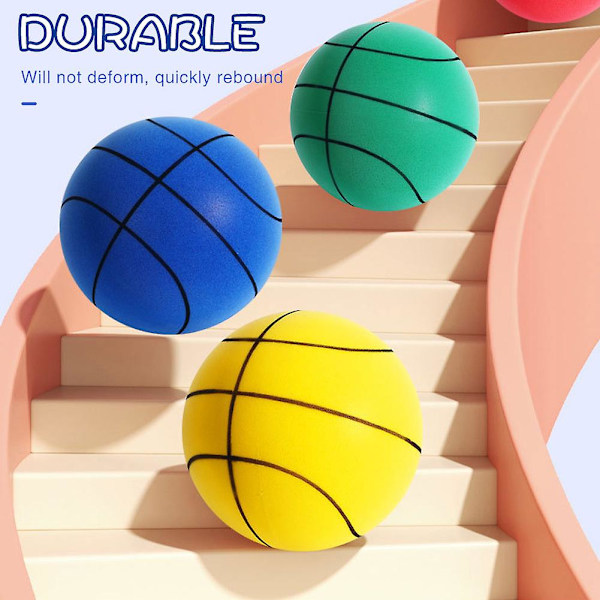 Indoor Handleshh Silents Basketball No Inflation Indoor Training Basketball for Home Green 18cm