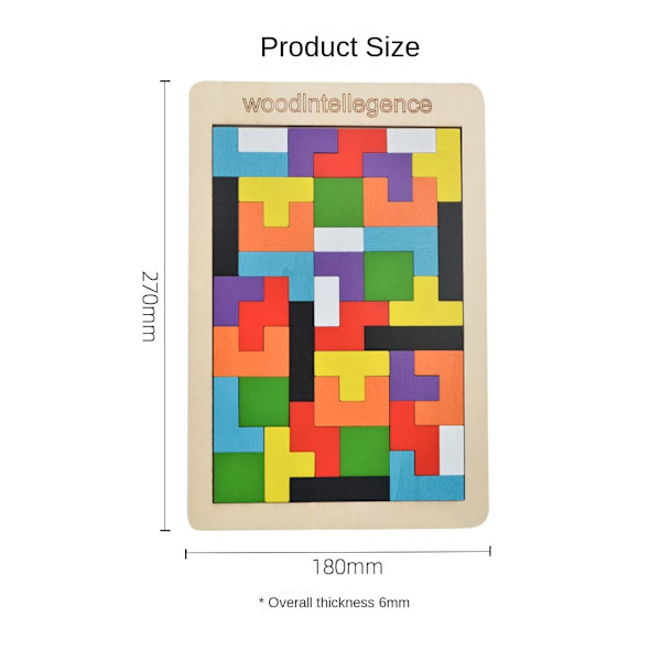 Tetris block baby pusselleksak Classic Tetris (6mm tjock)