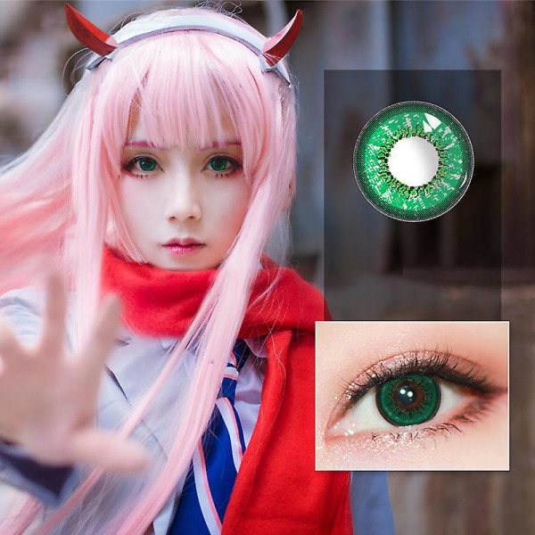 Ögonkontakter Linser Halloween Cosmetic Cosplay Vampire Colored Lens Grandiosa Green