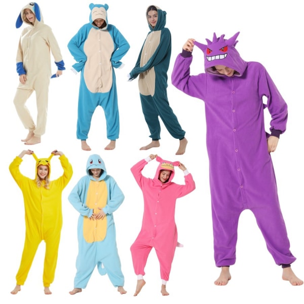 Pet Elf tecknad jumpsuit pyjamas Ljusblå Kabi Beast Light Blue Kabi Beast M