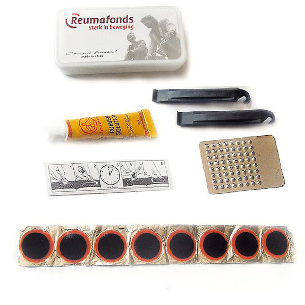 Cykelreparation av platt däck Gummilapp limspak Set Mountainbike Cykelreparationsverktyg Däckfix Reparationssats Mender Cykeldelar 3pcs -