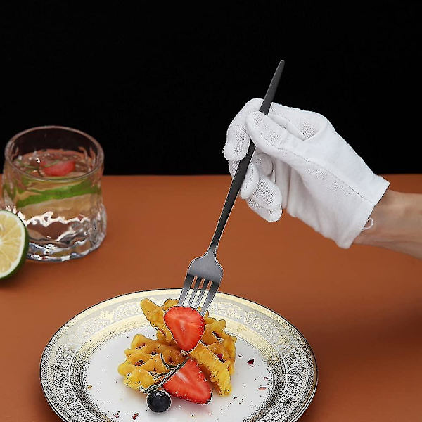 Färgglada middagsgafflar set med 4, moderna, färgglada bestickgafflar