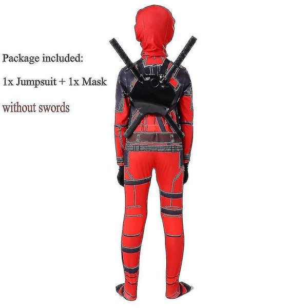 Kids Deadpool Superhero Party Kostym Finklänning Pojkar Halloween Party Dress Up H 6-7 Years