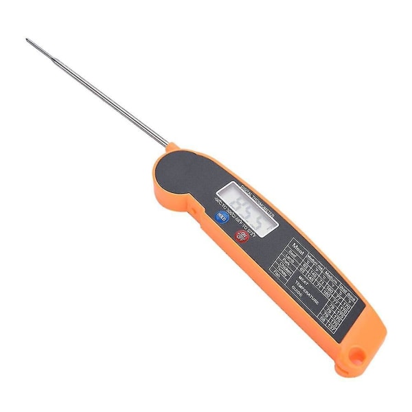 Kökstermometer Digital multifunktionell mattermometer hopfällbar (a-5-f6) Orange