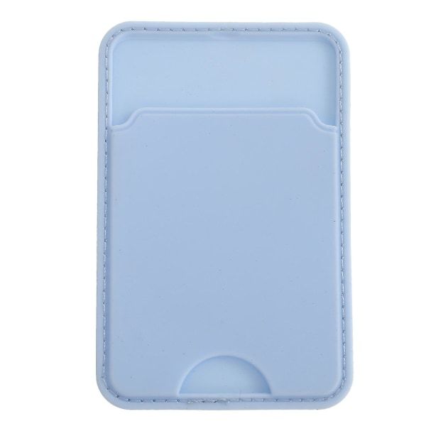 Kreditkortsplånbok Pu Läderplånbok Ficktelefon Kreditpåsar Telefonhållare Stick Wallet Sleeve Stick Mobiltelefonplånbok Sky-blue 9.5X6.2CM