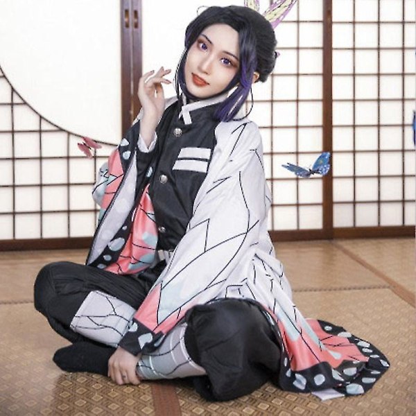 2023-anime Expo Cartoon Character Cosplay Costume Demon Slayer Kochou Shinobu Kimetsu No Yaiba Tanjirou Nezuko Cosplay Kimono Wig-1 Tokitou Muichirou 2 kids 130cm