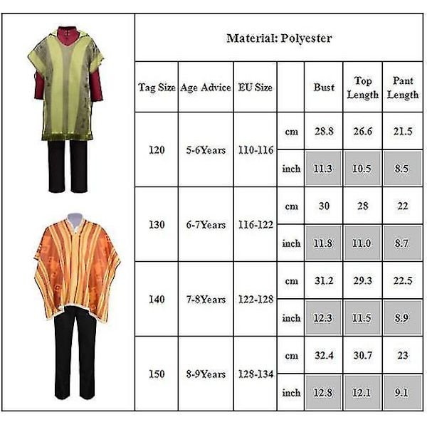 Barns pojkar Halloween Dansfest Encanto|bruno Cosplay Cosplay kostym Tmall 140cm A