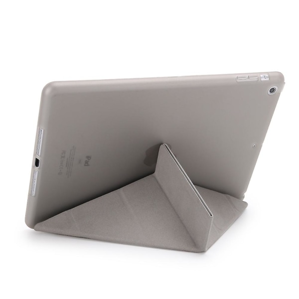 För Ipad 9.7 (2018) / 9.7 (2017) Origami Smart Pu Leather + Tpu Tablet Case Grey