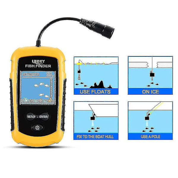 Ffc1108-1 Larm 100m Bärbart ekolod Fishfinders Fiskedrag Ekolod Fishing Finder Alarm null none
