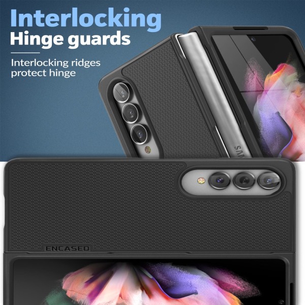 Inkapslad DuraClip för Galaxy Z Fold 4 case, tunnt phone case fram + bak med hölster (2022 Samsung Z-Flip 4)