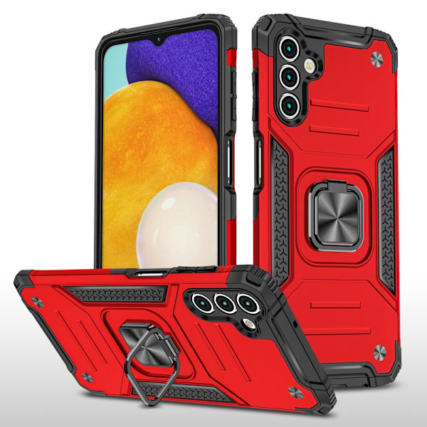 NIFFPD Galaxy A13 Case, Samsung A13 Case Ring Kickstand Hårt PC Mjukt TPU cover för Samsung Galaxy A13 5G Svart red