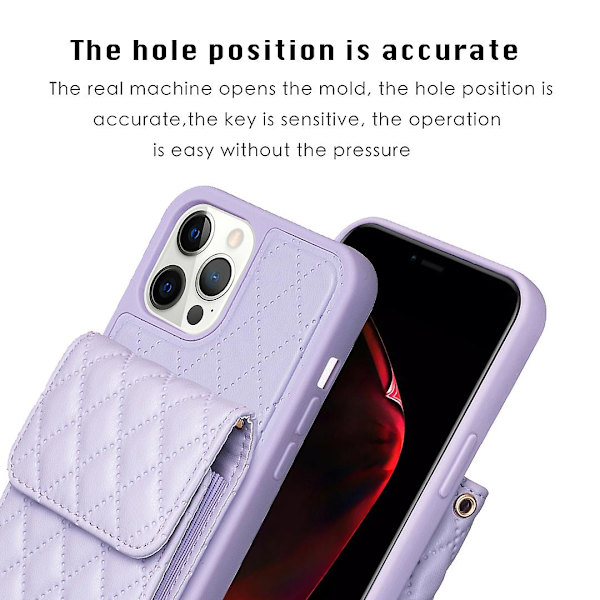 Bf22-stil case för Iphone 12 Pro Max Pu Läderbelagd Tpu Kickstand Cover Purple