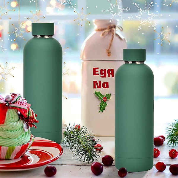 500 ml Smallmouth dubbellagers vakuumkolv, vattenkopp för utomhussport, vakuumkolv i rostfritt stål Moss green