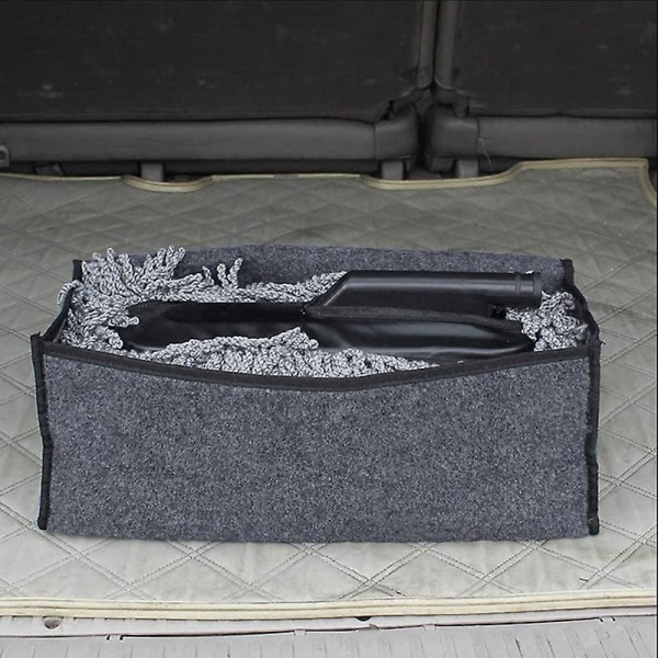 Bärbar inomhus utomhus bil bagageutrymme verktygsväska filt tyg hopfällbar förvaringsväska förvaringssäck black