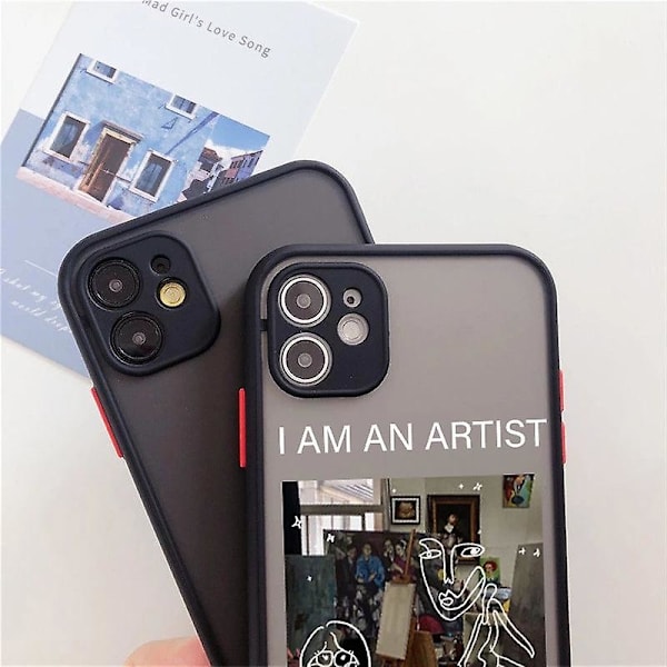 Clear Luxury Portrait Art Phone Case För Iphone - Kompatibel med Iphone 7-14 Pro Max T2 For iPhone 11 Pro