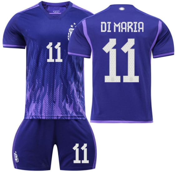 Argentina borta 22 23 fotbollströja NO.11 Dimaria XL(180-185cm)