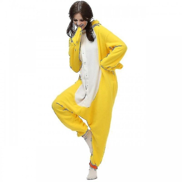 Yellow Duck Onesie Animal Pyjamas Vuxen Barn Anka kostym för Halloween Cosplay 120 none