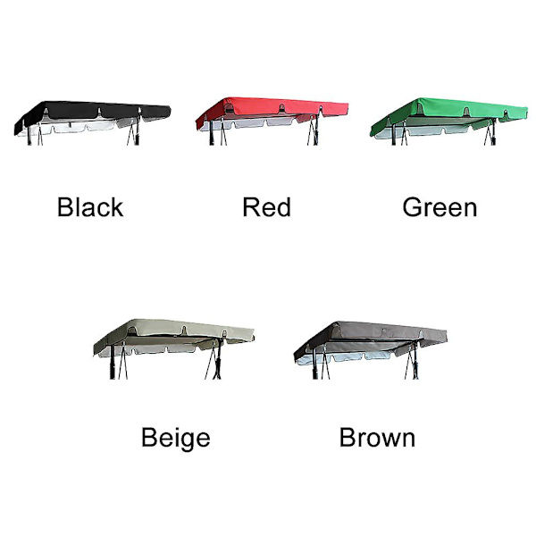 Markis Vattentät Ersättning Utomhus Top Oxford Cloth Swing Stol Canopy Over Green 164*114*15CM