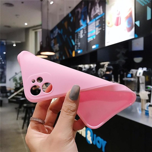 Phone case för olika Iphones - Enfärgat fyrkantigt cover Pink For iPhone SE 2020