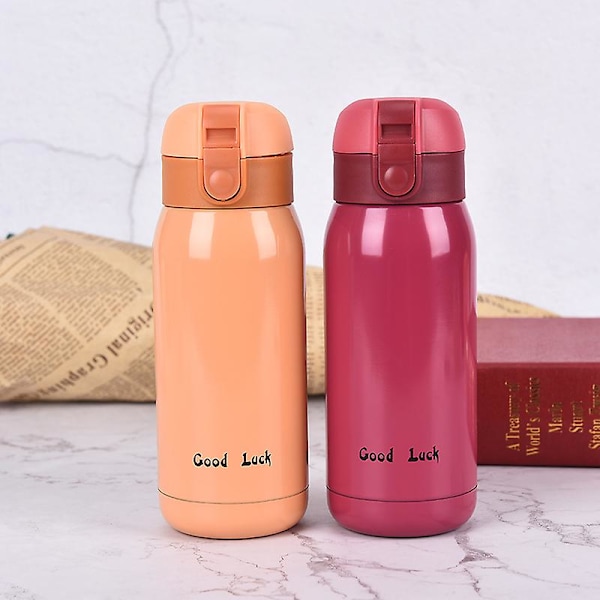 1st mini termos rostfritt stål vakuumkopp lätt bärbar barn vattenflaska mugg Beige 360ML