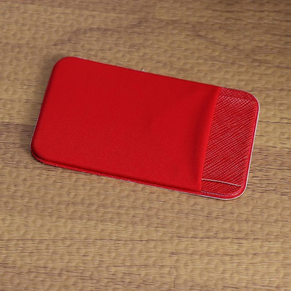 2 st Kreditkortsplånbok Stick Plånbok Phone case Kredithållare Telefon Stick Mobiltelefon Plånbok Telefon Baksida Plånbok Mobiltelefonplånbok Red 9.2*5.8*0.2cm